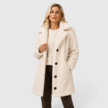 Oversized jas met bontkraag