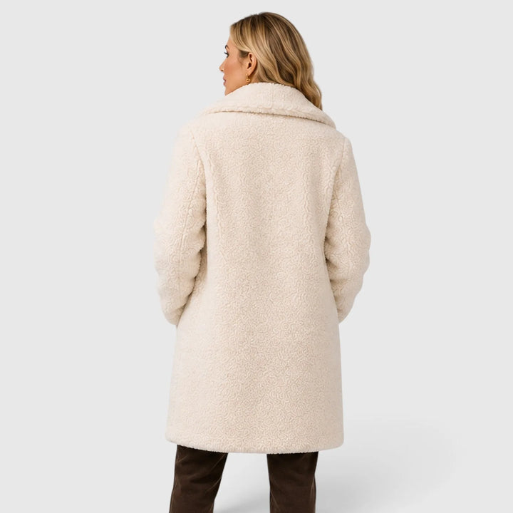 Oversized jas met bontkraag