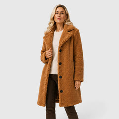 Oversized jas met bontkraag