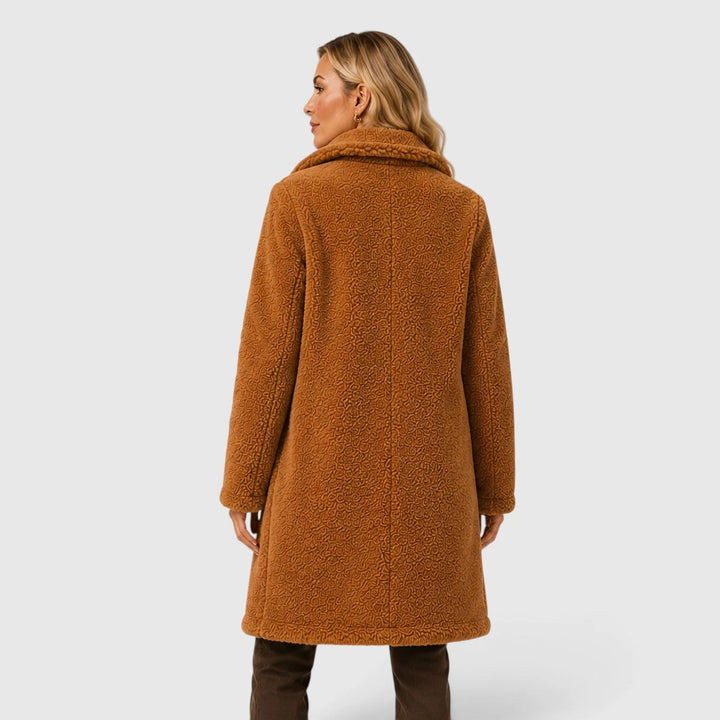 Oversized jas met bontkraag