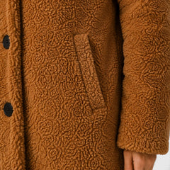Oversized jas met bontkraag