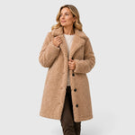 Oversized jas met bontkraag
