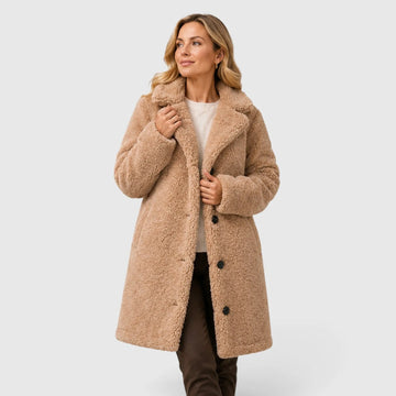 Oversized jas met bontkraag