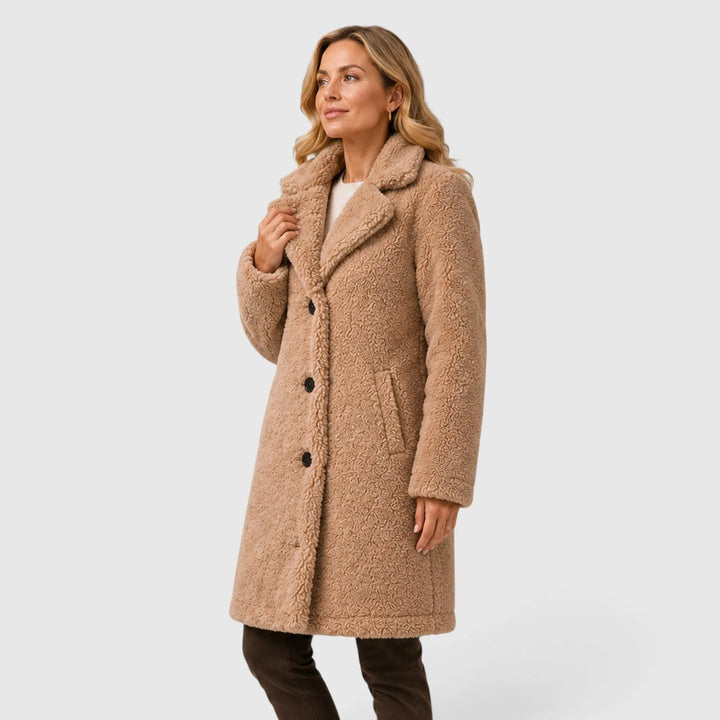Oversized jas met bontkraag
