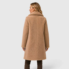 Oversized jas met bontkraag