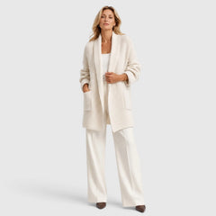 Cardigan met open front en zakken