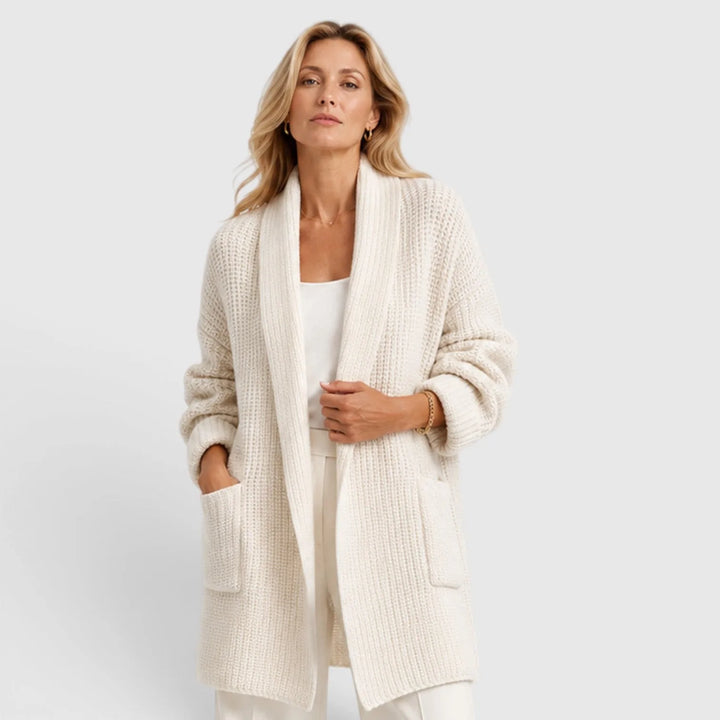 Cardigan met open front en zakken