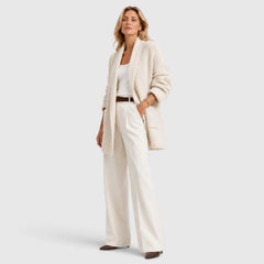Cardigan met open front en zakken