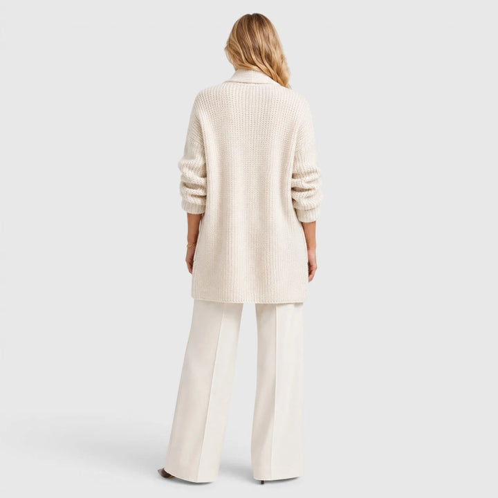Cardigan met open front en zakken