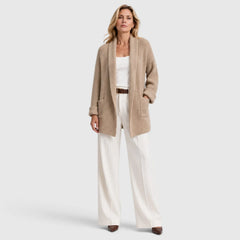 Cardigan met open front en zakken