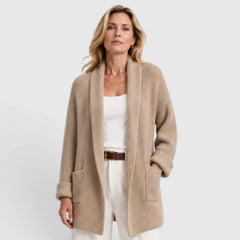 Cardigan met open front en zakken