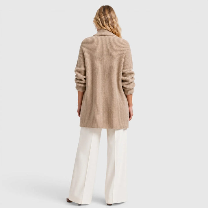 Cardigan met open front en zakken