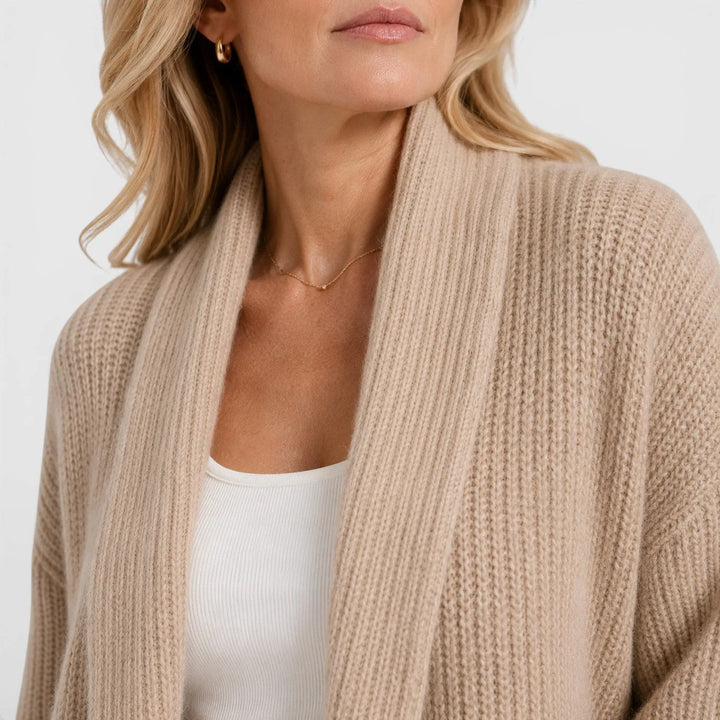 Cardigan met open front en zakken