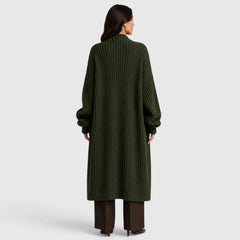 Oversized gebreide jas met zakken