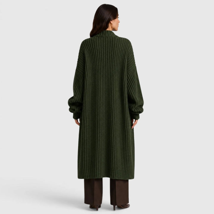 Oversized gebreide jas met zakken