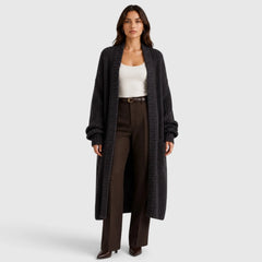 Oversized gebreide jas met zakken
