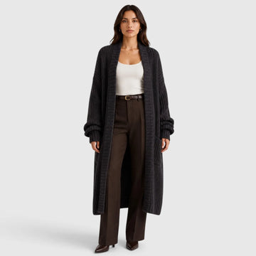 Oversized gebreide jas met zakken