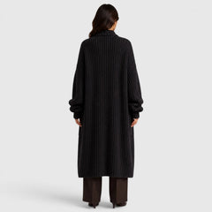 Oversized gebreide jas met zakken