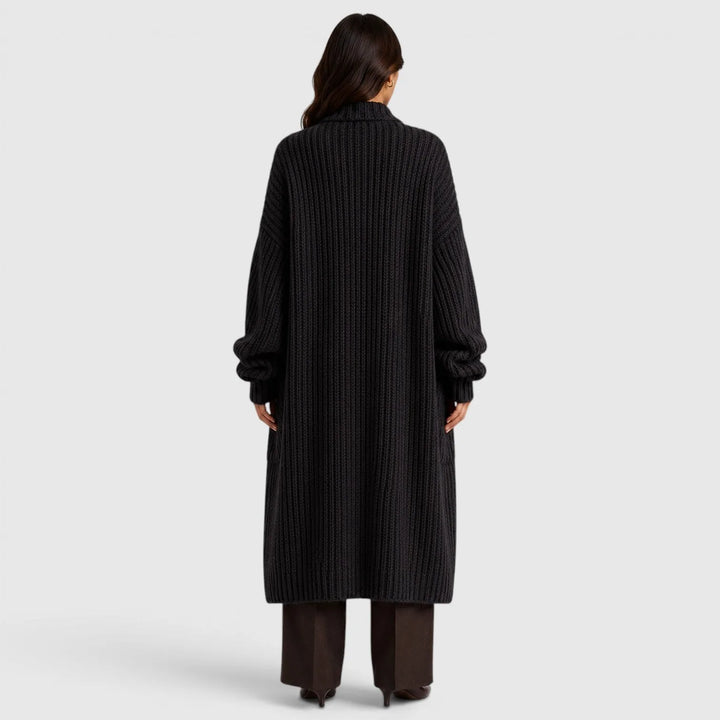 Oversized gebreide jas met zakken