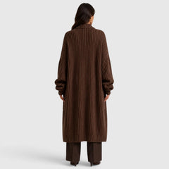 Oversized gebreide jas met zakken