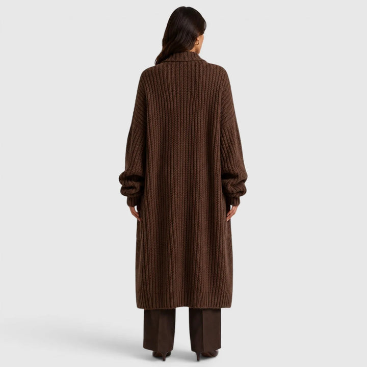 Oversized gebreide jas met zakken