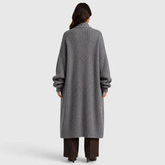 Oversized gebreide jas met zakken