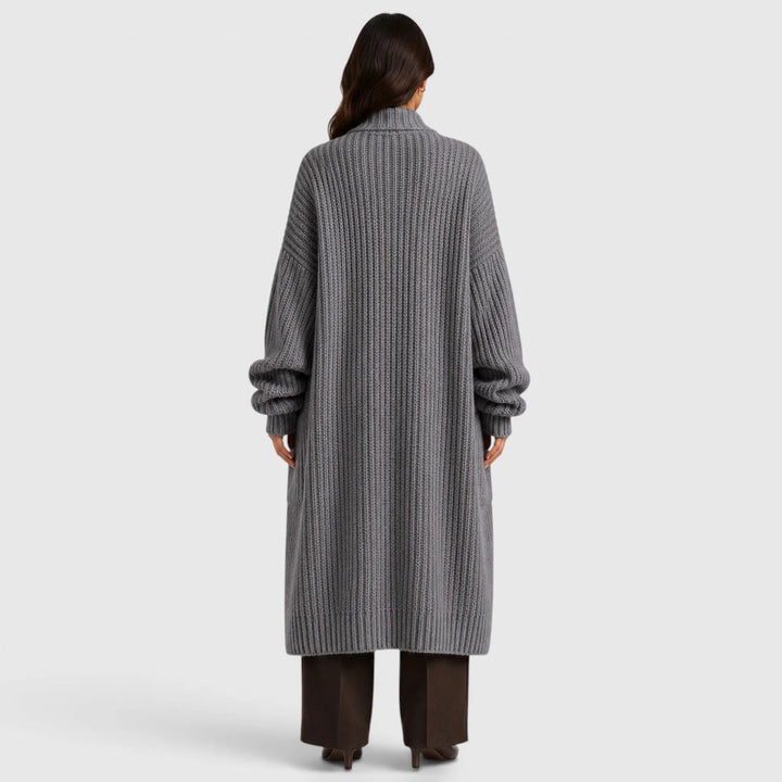 Oversized gebreide jas met zakken