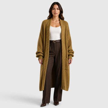 Oversized gebreide jas met zakken