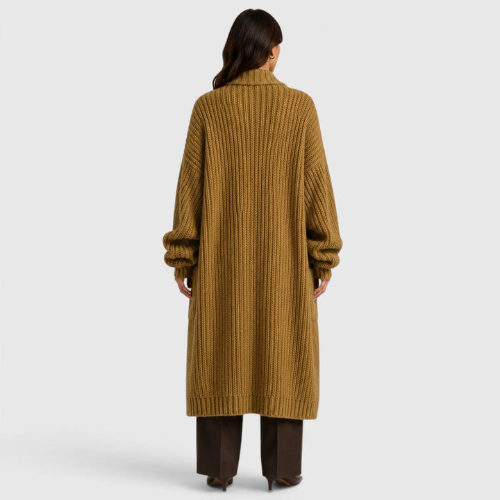 Oversized gebreide jas met zakken