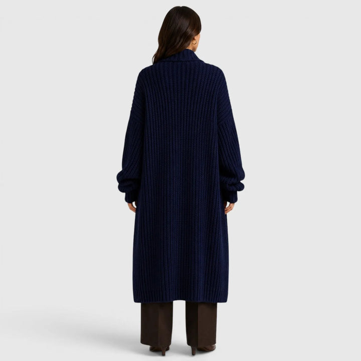 Oversized gebreide jas met zakken