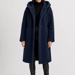 Oversized teddy jas met capuchon