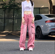 Neriah | Roze gewassen jeans in de kleur Roze voor dames in stijl ideaal voor de zomer.