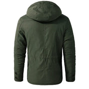 Niek | Stoere heren jas met warme voering in de kleur Khaki voor heren in Lounge stijl ideaal voor de winter