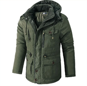 Niek | Stoere heren jas met warme voering in de kleur Khaki voor heren in Lounge stijl ideaal voor de winter