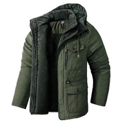 Niek | Stoere heren jas met warme voering in de kleur Legergroen voor heren in Lounge stijl ideaal voor de winter