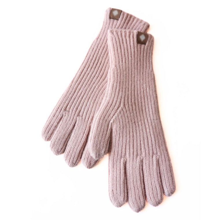 Niels | Casual & stijlvolle gebreide handschoenen in de kleur Roze voor dames in stijl ideaal voor de winter