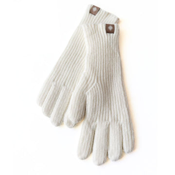 Niels | Casual & stijlvolle gebreide handschoenen in de kleur Wit voor dames in stijl ideaal voor de winter