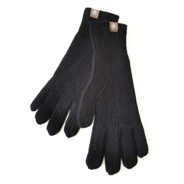 Niels | Casual & stijlvolle gebreide handschoenen in de kleur Zwart voor dames in stijl ideaal voor de winter