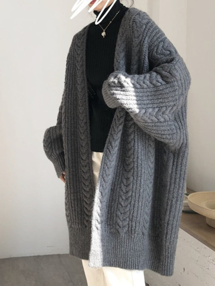 Nikki | Comfortabel lang dames vest in de kleur Donkergrijs voor dames in Smart-casual stijl ideaal voor de winter