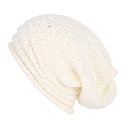 Nina | Comfy & trendy gebreide beanie in de kleur Wit voor dames in Streetwear stijl ideaal voor de winter