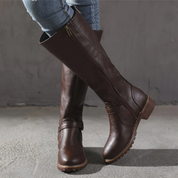 Nina | Dames mid-kalf laarzen met gesp in de kleur 35 voor dames in stijl ideaal voor de herfst.