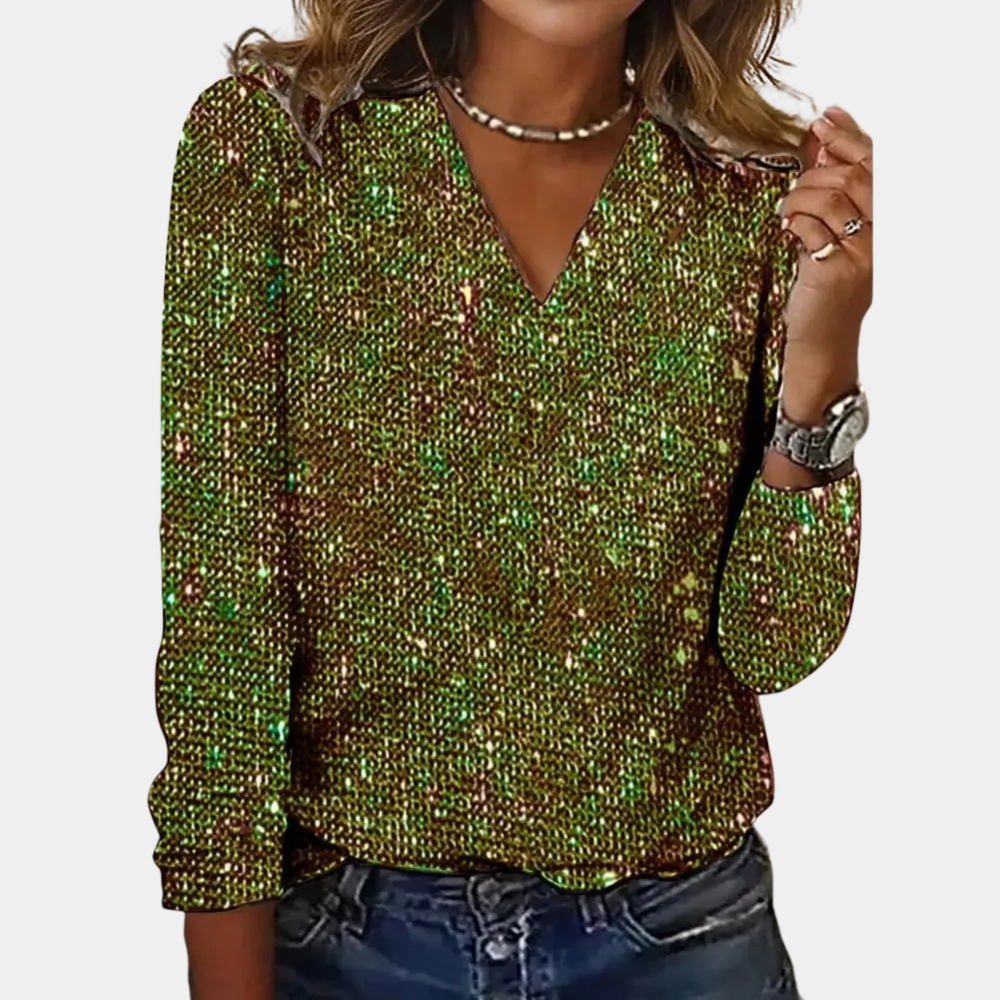 Priscilla - Glitter top voor dames afbeelding 2