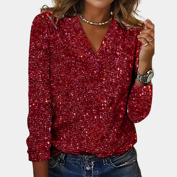 Priscilla - Glitter top voor dames afbeelding 3