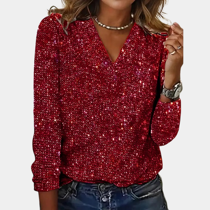 Priscilla - Glitter top voor dames afbeelding 3