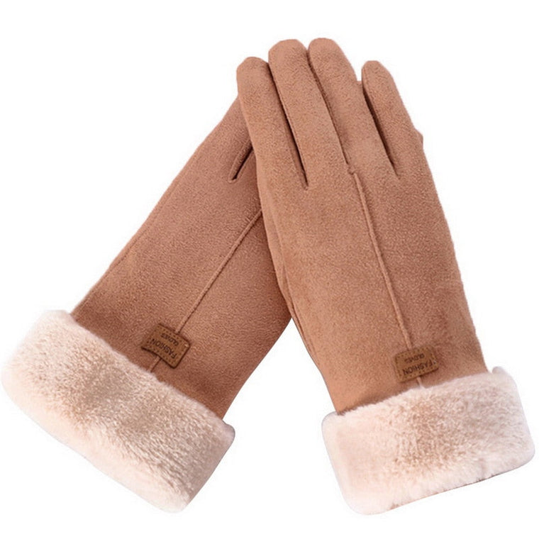 Nina | Heerlijk warme handschoenen in de kleur Bruin voor dames in Lounge stijl ideaal voor de winter