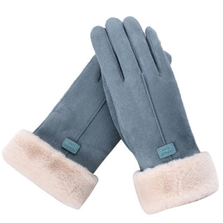 Nina | Heerlijk warme handschoenen in de kleur Blauw voor dames in Lounge stijl ideaal voor de winter