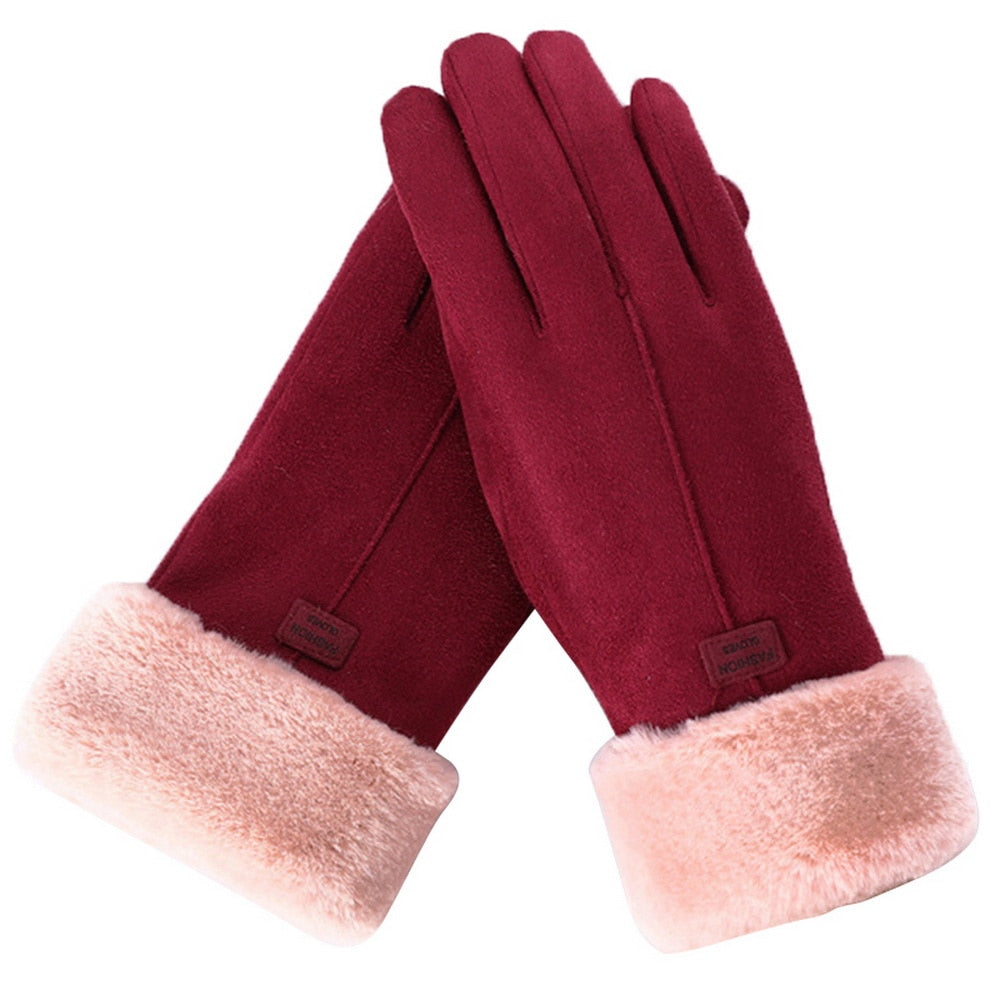 Nina | Heerlijk warme handschoenen in de kleur Rood voor dames in Lounge stijl ideaal voor de winter