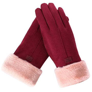 Nina | Heerlijk warme handschoenen in de kleur Rood voor dames in Lounge stijl ideaal voor de winter