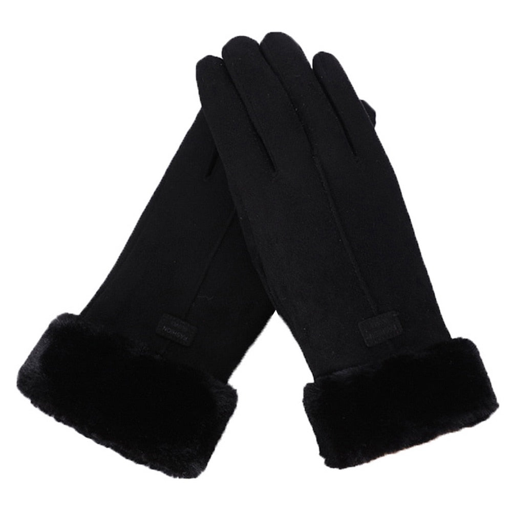 Nina | Heerlijk warme handschoenen in de kleur Zwart voor dames in Lounge stijl ideaal voor de winter