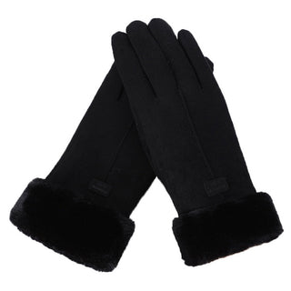 Nina | Heerlijk warme handschoenen in de kleur Zwart voor dames in Lounge stijl ideaal voor de winter